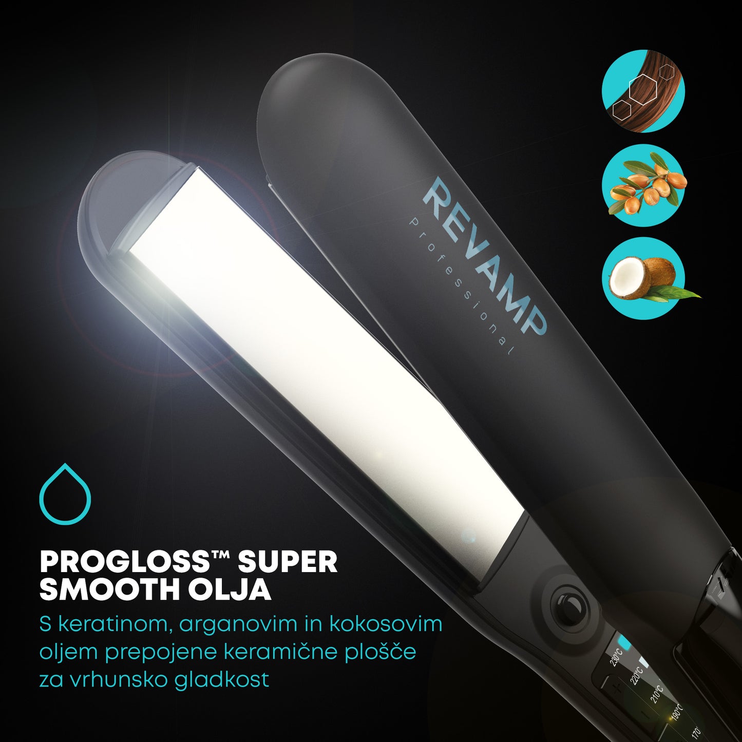 REVAMP Progloss Steam Care ST-160 pegla za kosu