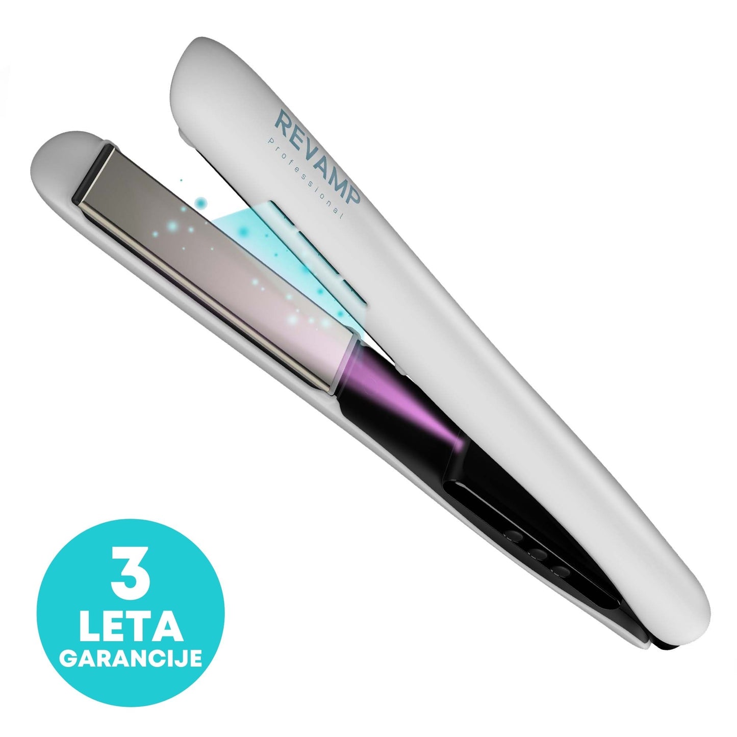 REVAMP Progloss Ion Shine Ceramic Hair Straightener White ST-1850 pegla za kosu