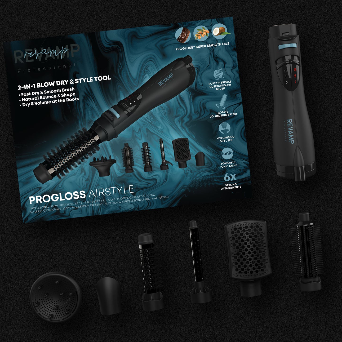 REVAMP Progloss Airstyle DR-1250 6 v 1 set za oblikovanje kose