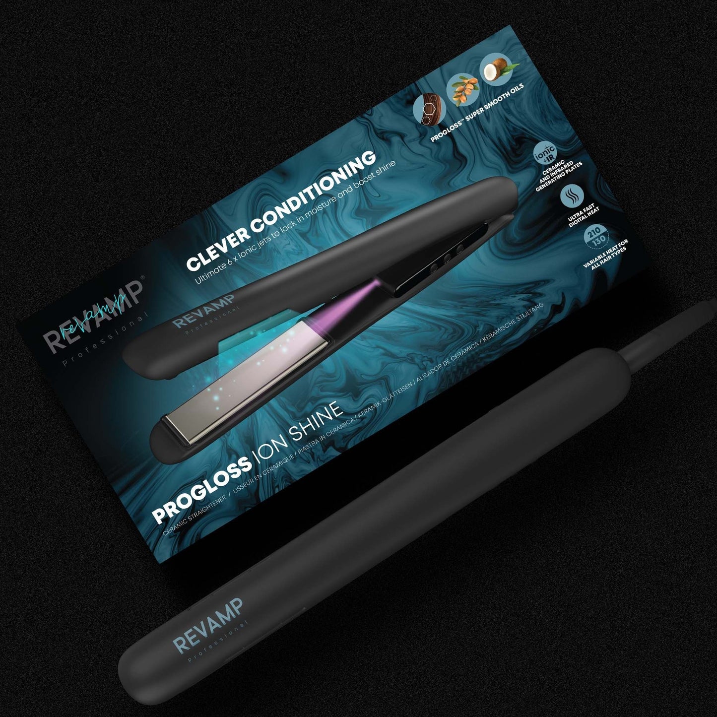 REVAMP Progloss Ion Shine Ceramic Hair Straightener ST-1850 pegla za kosu