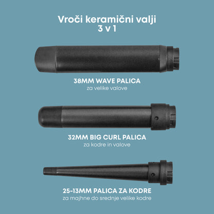REVAMP Progloss Multiform Curl & Waves 3in1 Hair Styler WD-1500 uvijač za kosu
