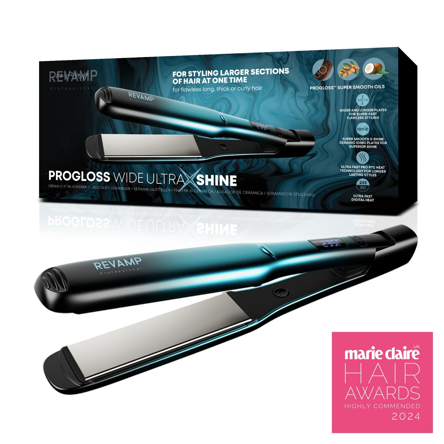 REVAMP Progloss Wide Ultra X Shine ST-2000 pegla za kosu