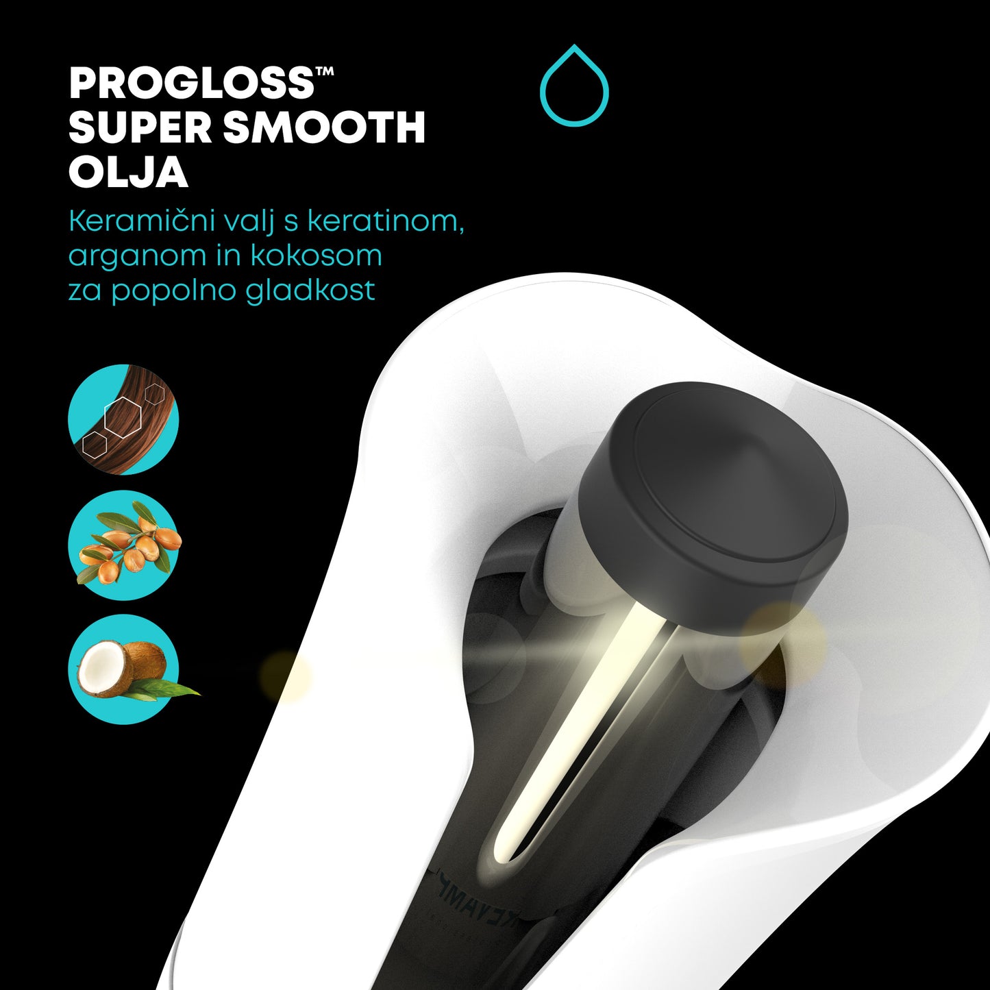 REVAMP Progloss Hollywood Curl CL-1850 uvijač za kosu - bijele boje
