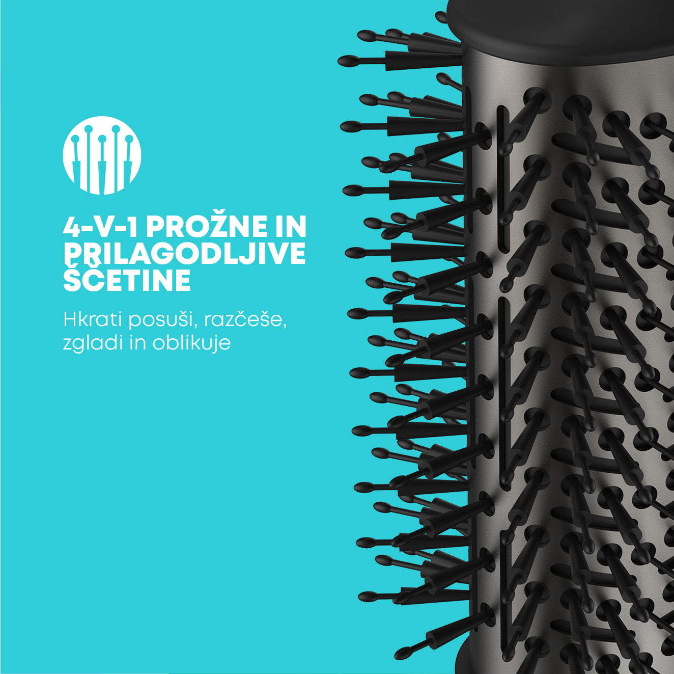 REVAMP Progloss Volume & Style Hot Brush Styler DR-2500 četka za kosu