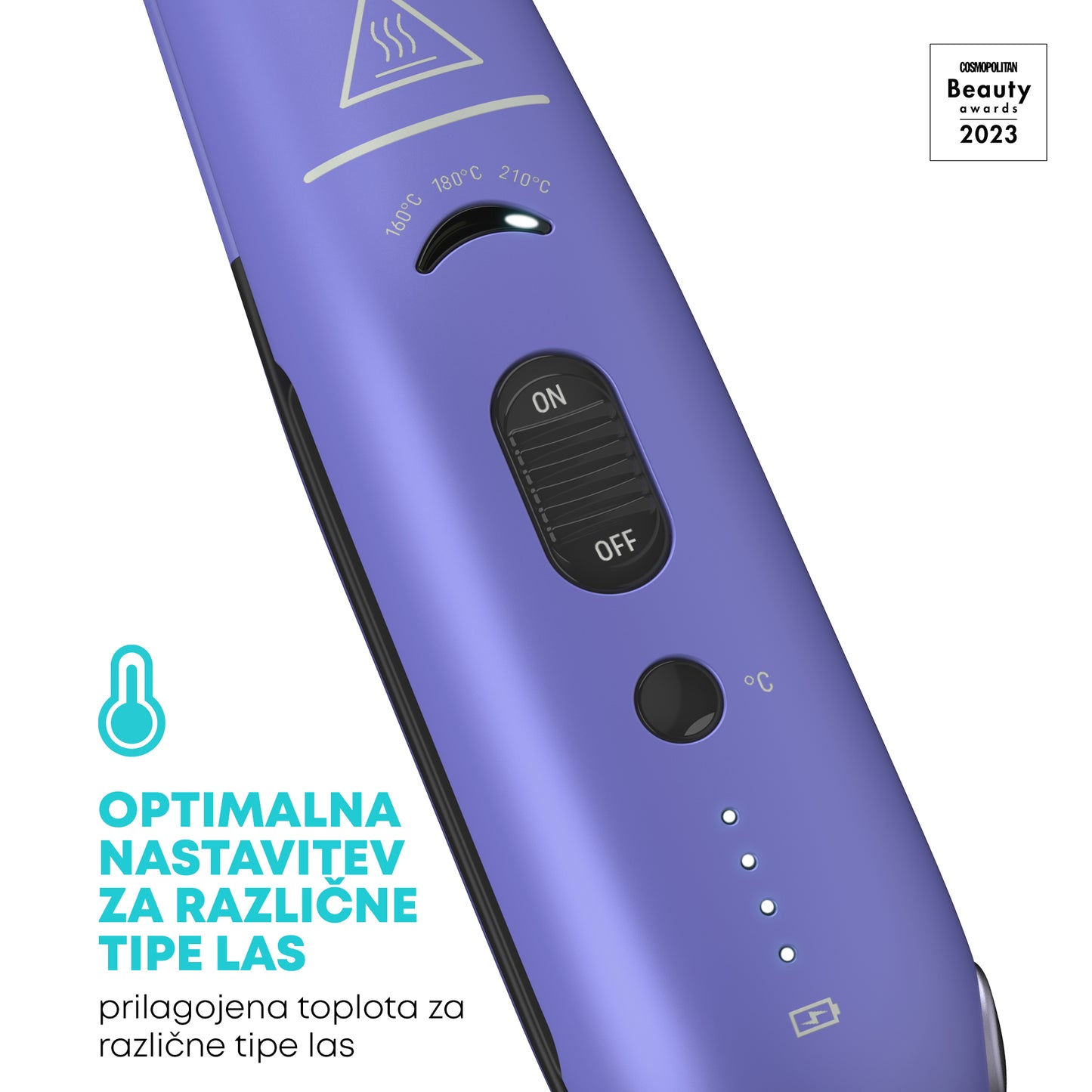 REVAMP Progloss Liberate Cordless Compact ST-1700 bežična pegla za kosu - ljubičaste boje