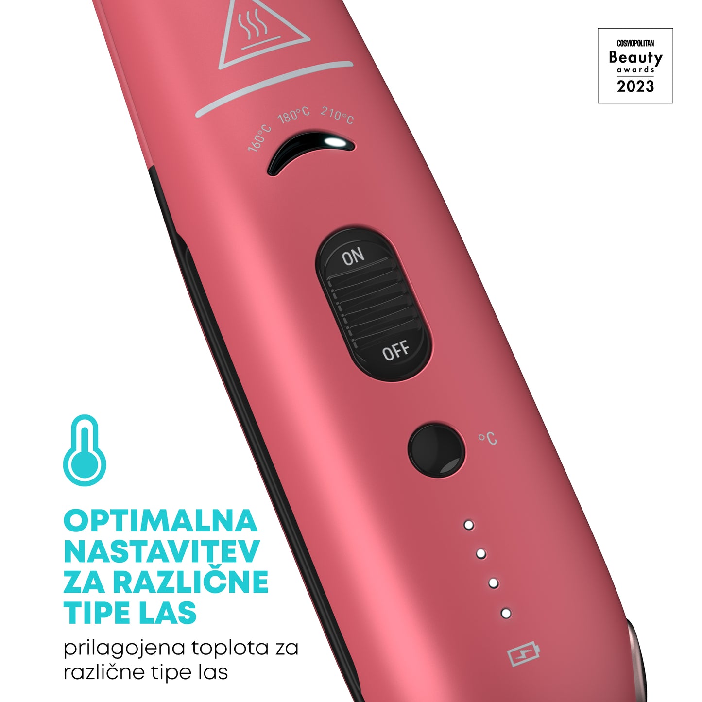 REVAMP Progloss Liberate Cordless Compact ST-1700 bežična pegla za kosu - ružičaste boje