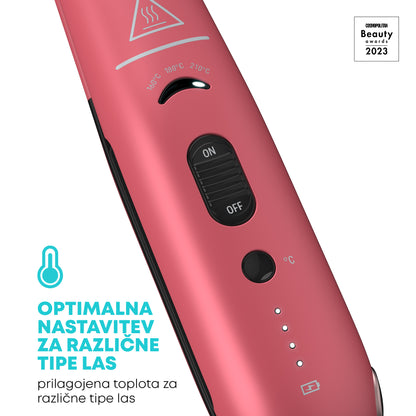 REVAMP Progloss Liberate Cordless Compact ST-1700 bežična pegla za kosu - ružičaste boje