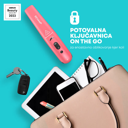 REVAMP Progloss Liberate Cordless Compact ST-1700 bežična pegla za kosu - ružičaste boje